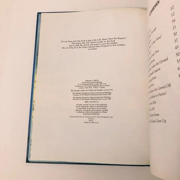 Vtg 1985  Peter Pan J M Barrie Dean Hardcover Book Neil Grant - Picture 9 of 16